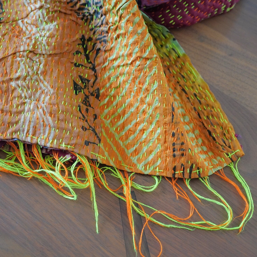 カンタ刺繍ショール、ストール D