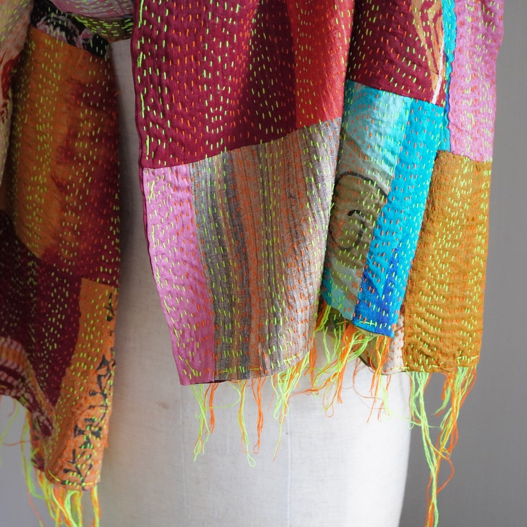 カンタ刺繍ショール、ストール D