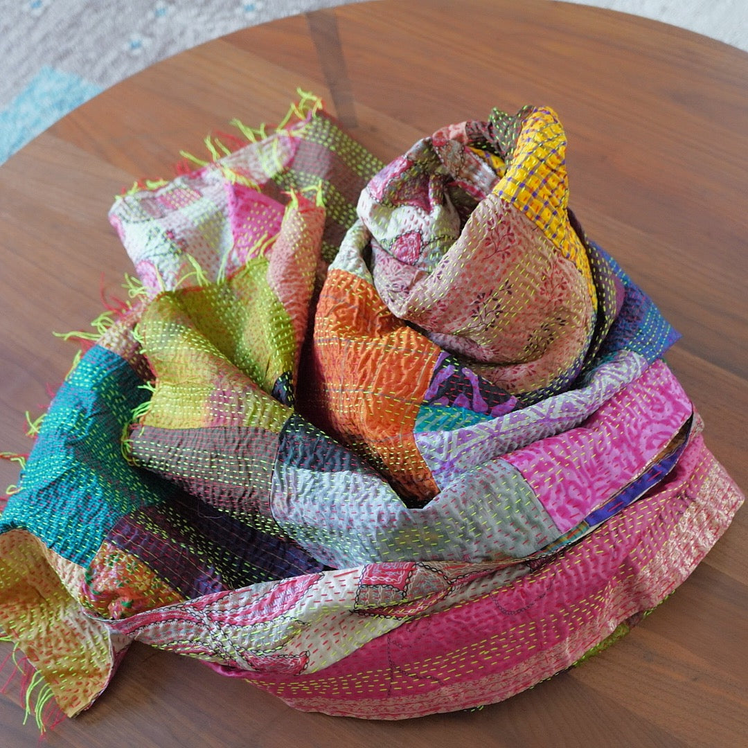 カンタ刺繍ショール、ストール C