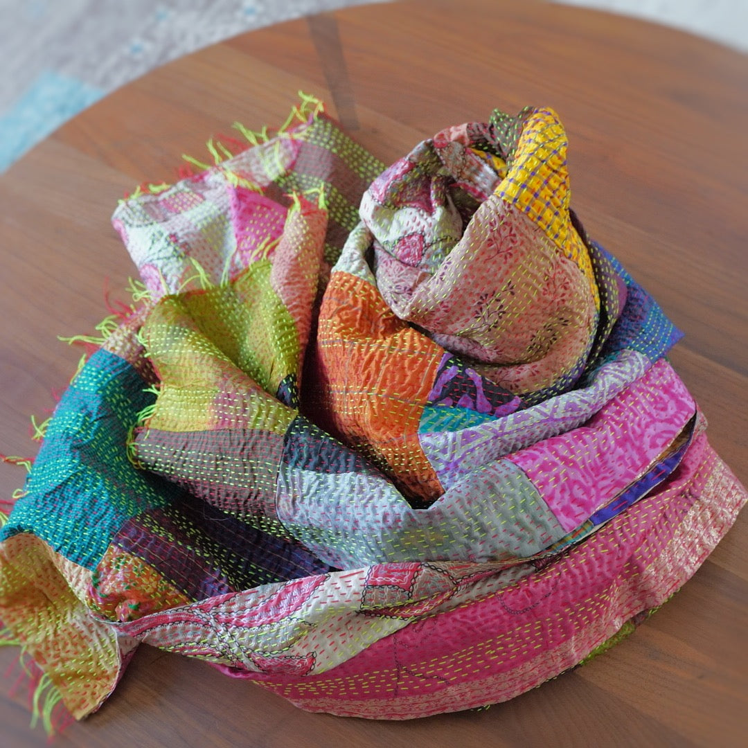 カンタ刺繍ショール、ストール C