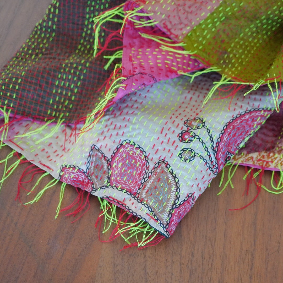 カンタ刺繍ショール、ストール C