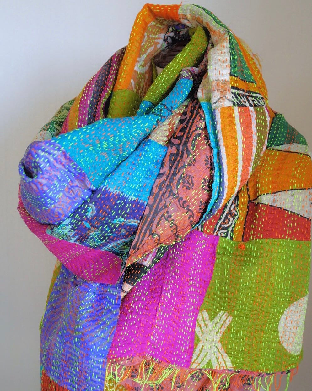 カンタ刺繍ショール、ストール A