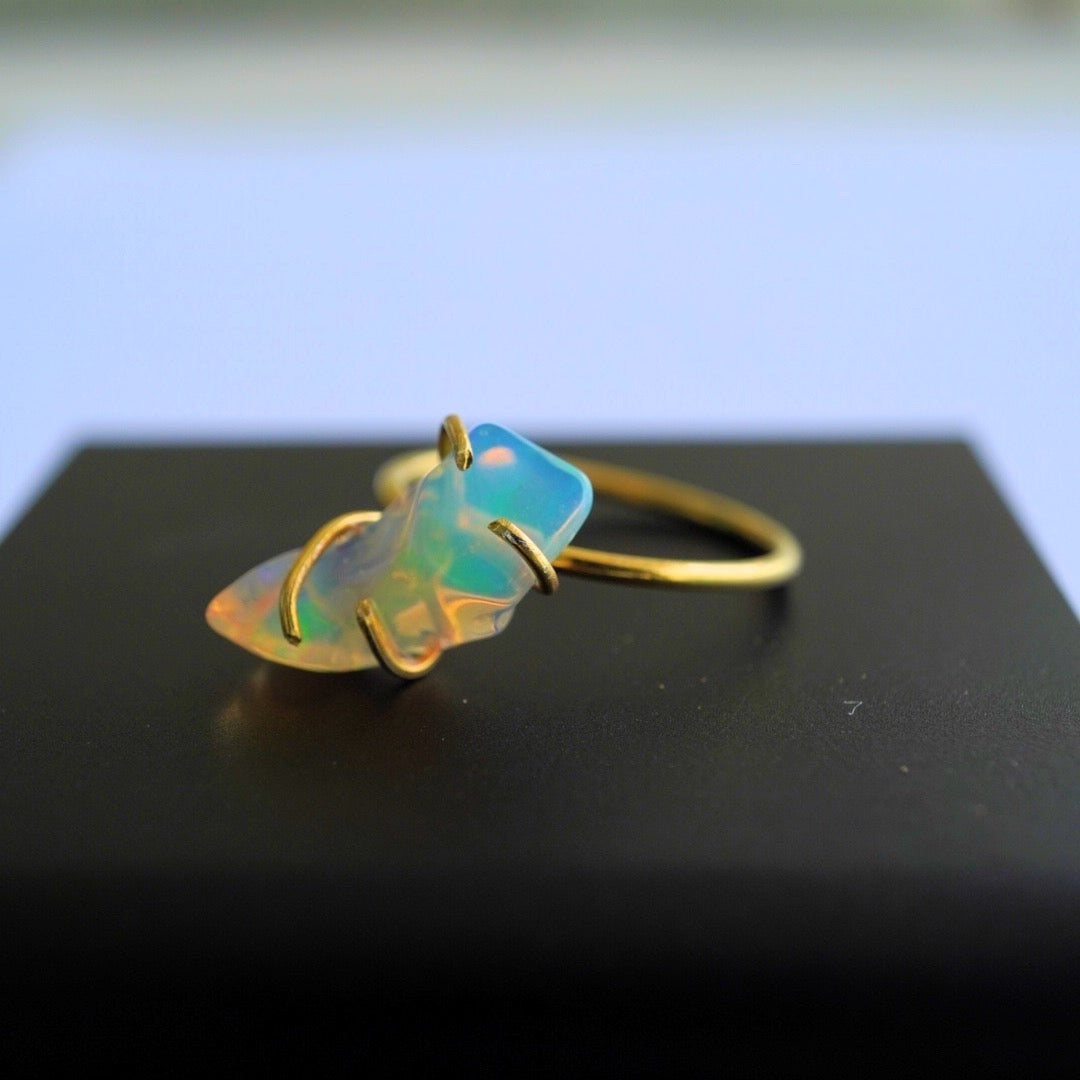 Natural opal ring size 14