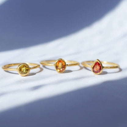 Yellow Sapphire Ring Size 3 Chota Ring MSR43Y