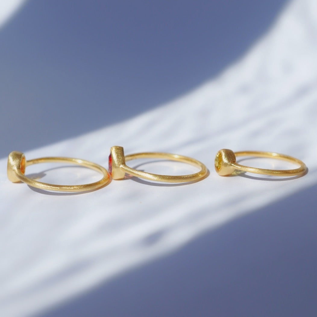 Yellow Sapphire Ring Size 3 Chota Ring MSR43Y