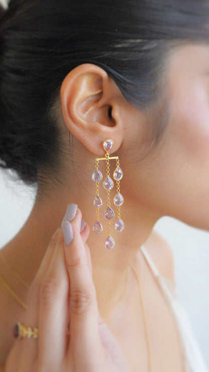 星雨（せいう）アメシストピアス