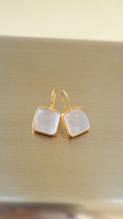 静光-せいこう　ローズクォーツピアス