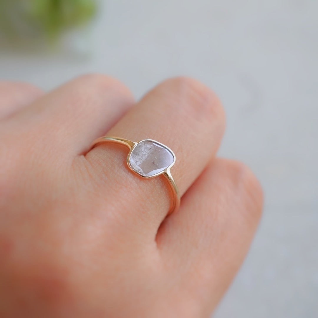Size order hitotsubu sliced ​​diamond ring