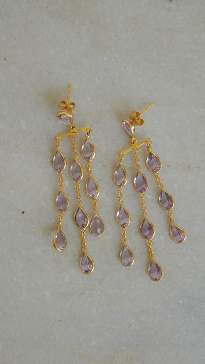 星雨（せいう）アメシストピアス