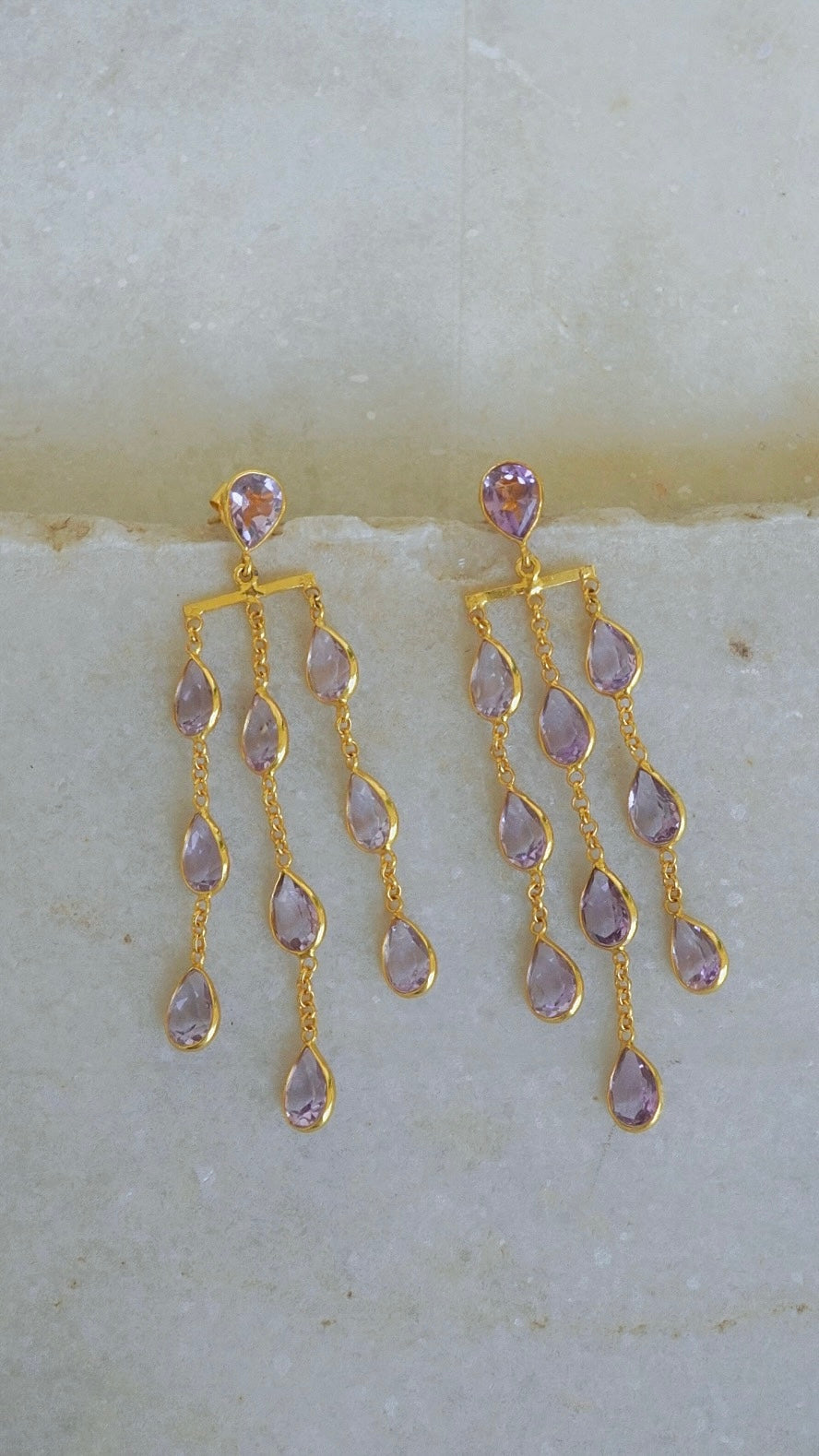 星雨（せいう）アメシストピアス