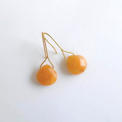 Orange chalcedony drop earrings OCE35