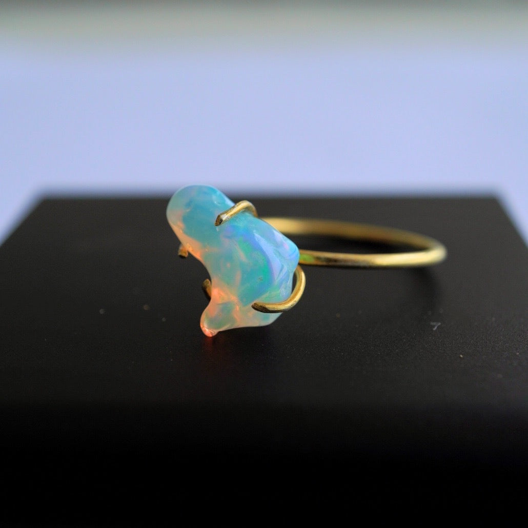Natural opal ring size 13