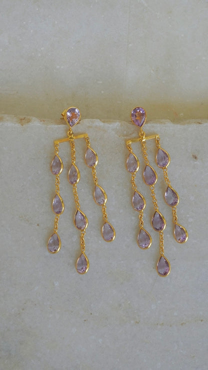 星雨（せいう）アメシストピアス