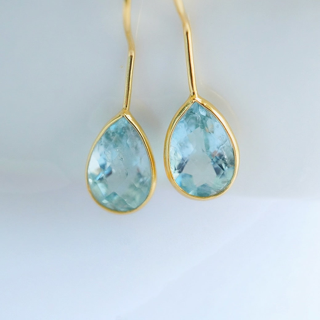 Aquamarine earrings ABE37