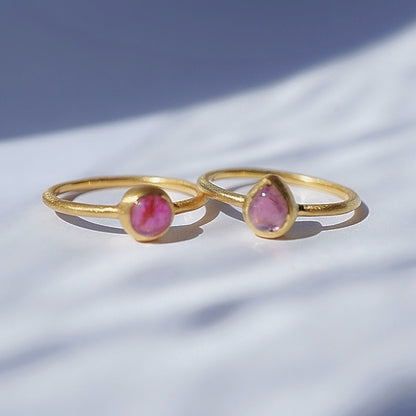 Pink Tourmaline Ring Size 3 Chota Ring PTR43PC