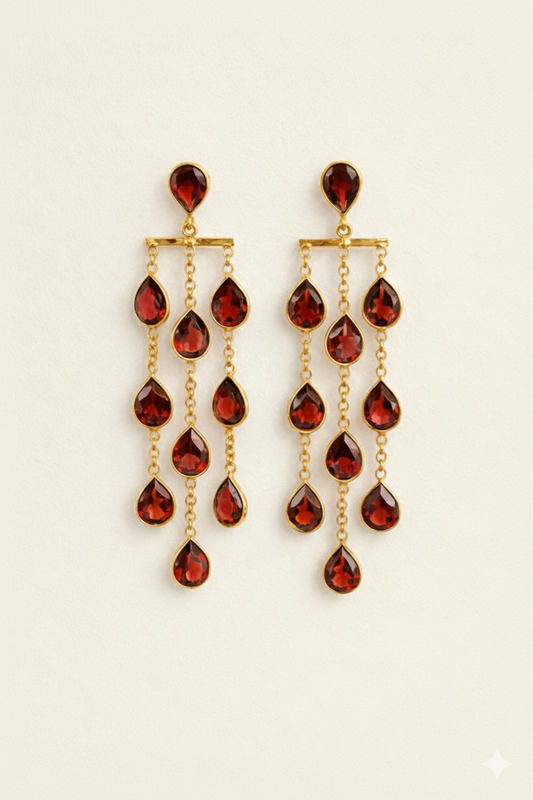 星雨（せいう）ガーネットピアス