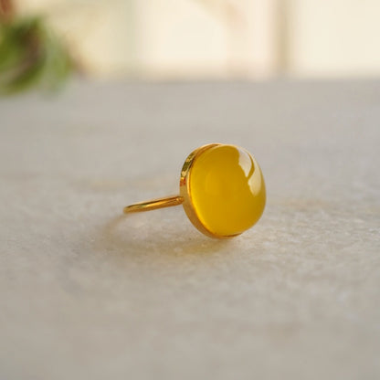Imperial Yellow Chalcedony Ring YCR313