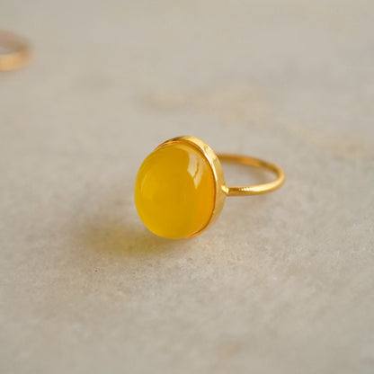Imperial Yellow Chalcedony Ring YCR313