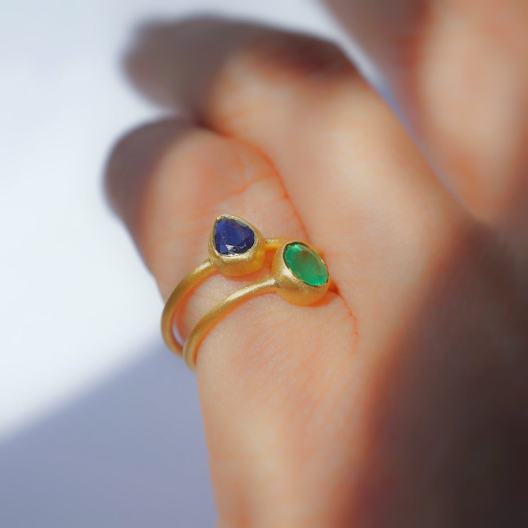 Emerald Chota Ring Pinky Ring EMR43C, EMR43B
