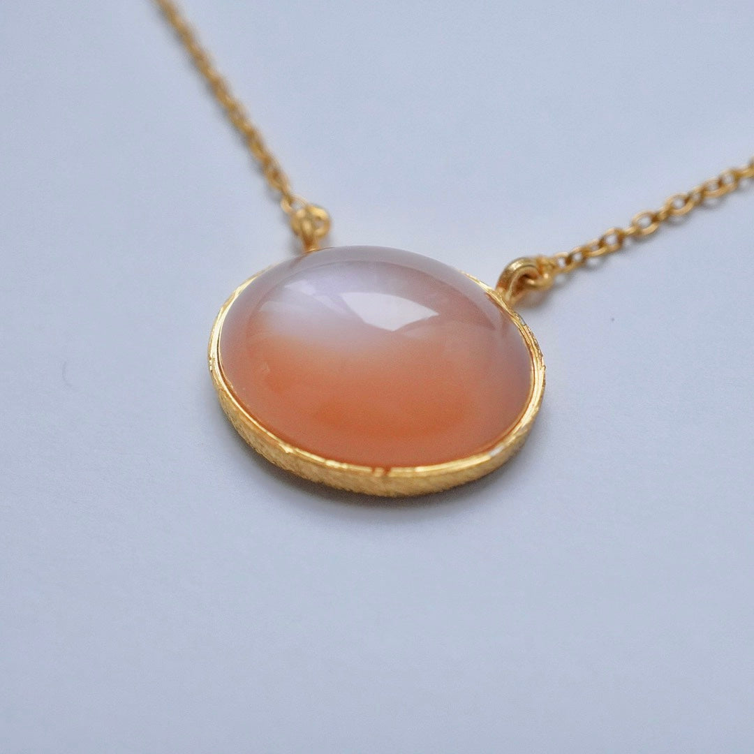 Apricot moonstone necklace APN211