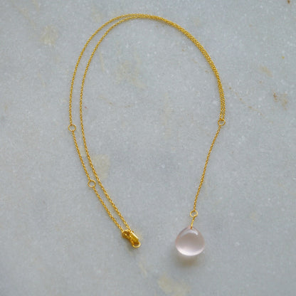 rose quartz necklace maron 