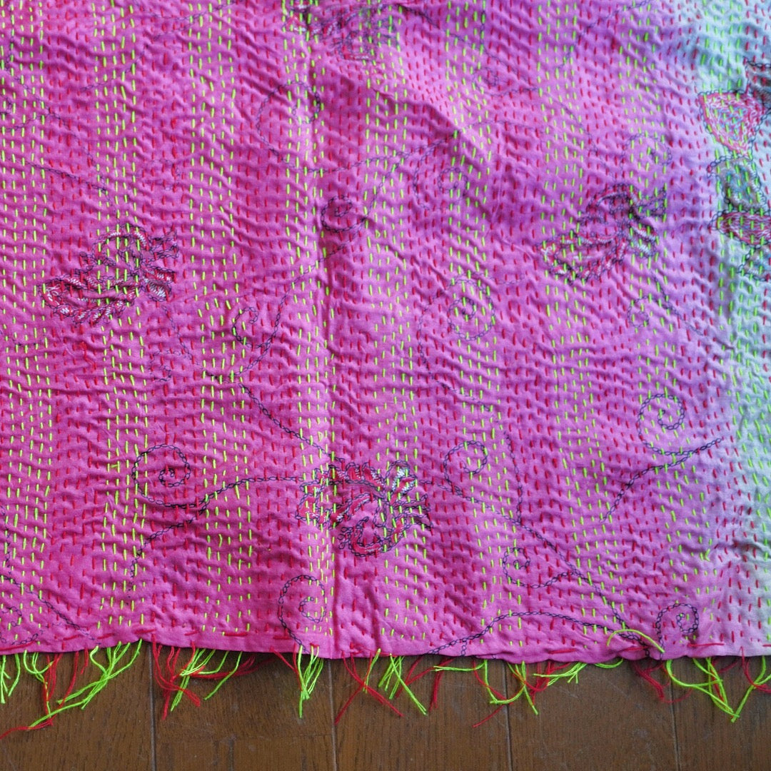 Kantha embroidery shawl, stole C