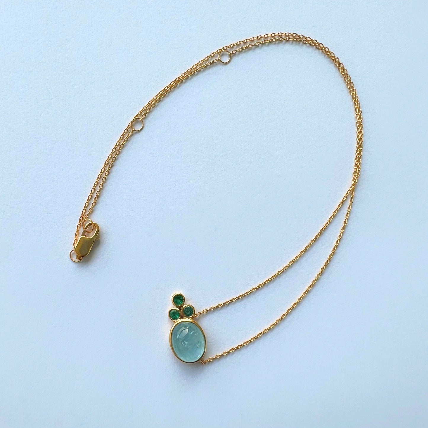 Aquamarine x tanzanite necklace “Happiness” AQN33B