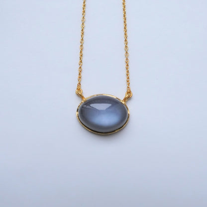 Gray moonstone necklace GMN211