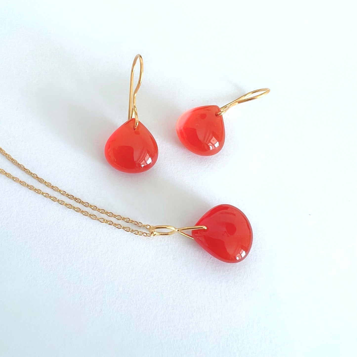 carnelian marron earrings