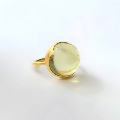 Lemon quartz ring Bloom