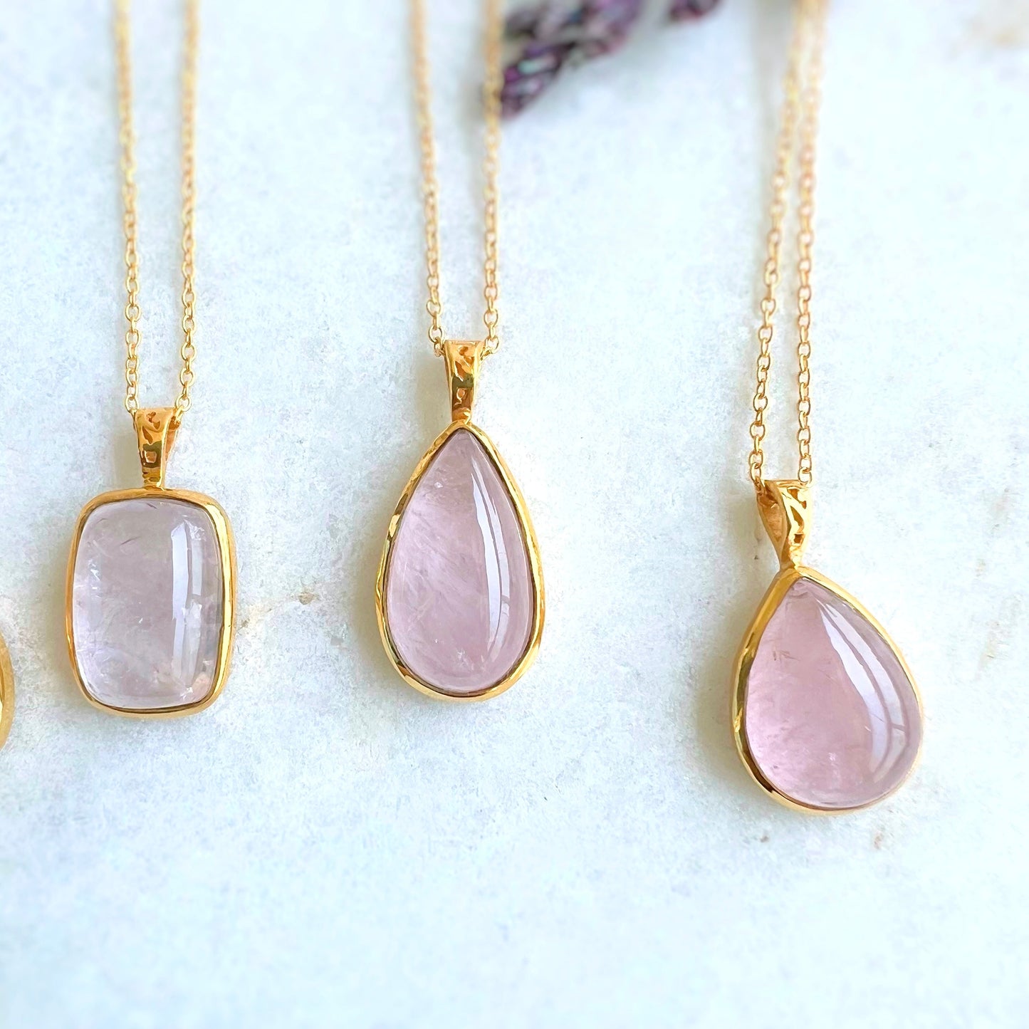 Morganite Necklace E Pure Drop MRN33E