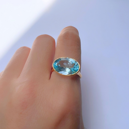 Sky blue topaz ring Lucent