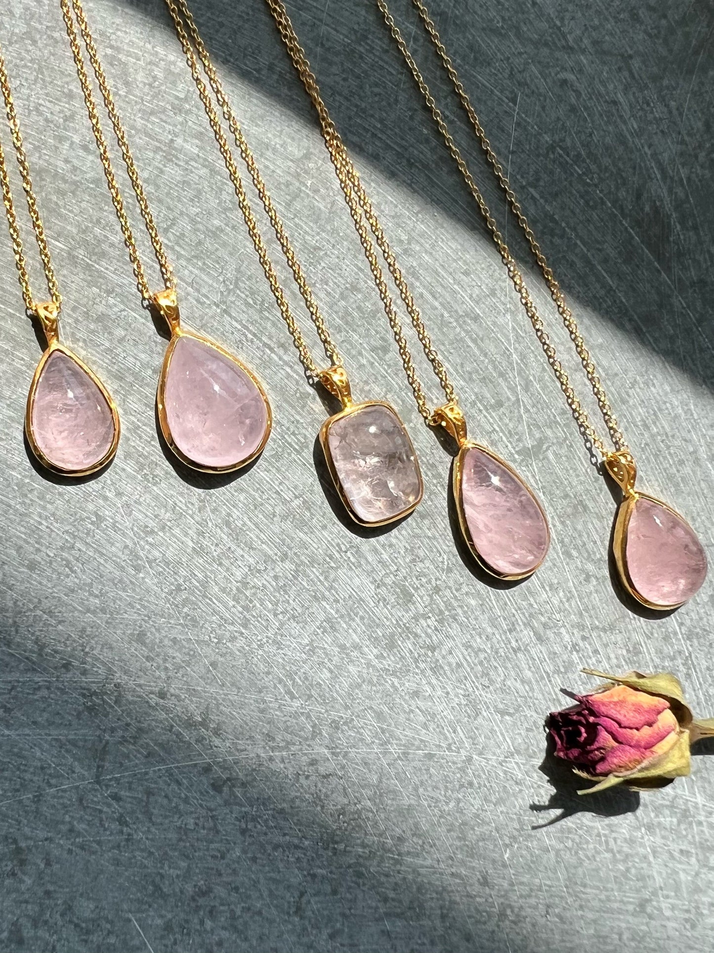 Morganite Necklace E Pure Drop MRN33E