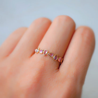 粉色蓝宝石戒指尺寸顺序