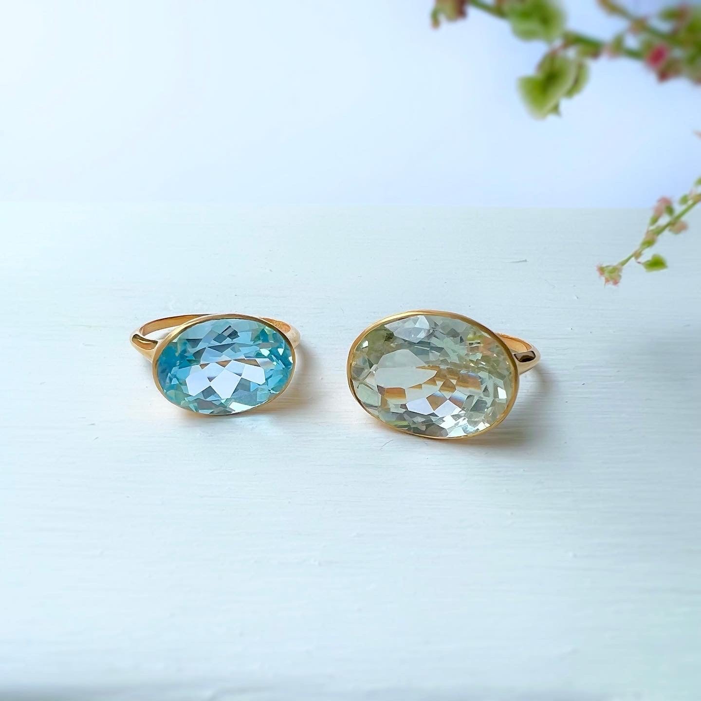 Sky blue topaz ring Lucent