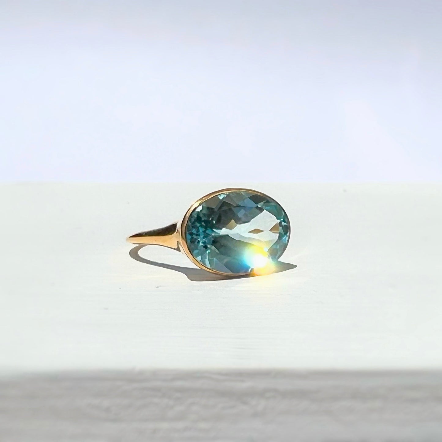 Sky blue topaz ring Lucent